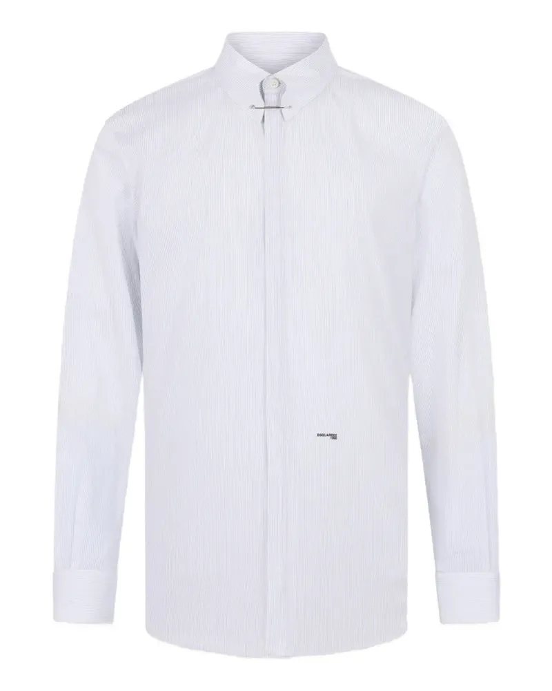 Dsquared2 Easy Slim 70's Hemd mit Nadelkragen - Weiß Weiß