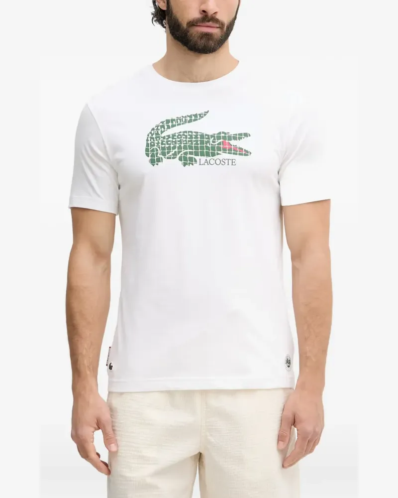 Lacoste Roland-Garros logo-print T-shirt - Weiß Weiß