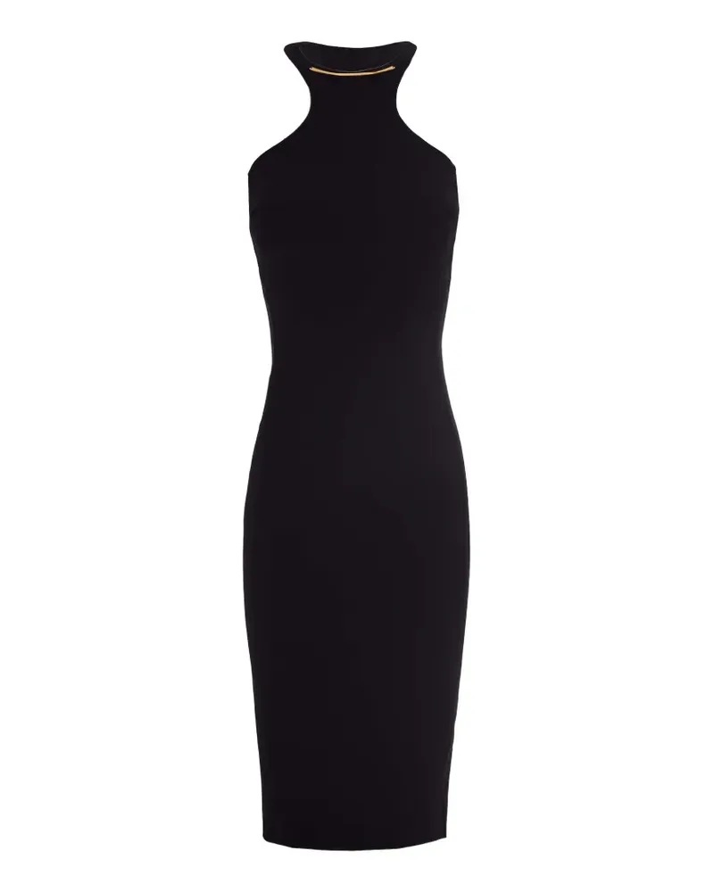 Elisabetta Franchi halterneck midi dress - Schwarz Schwarz
