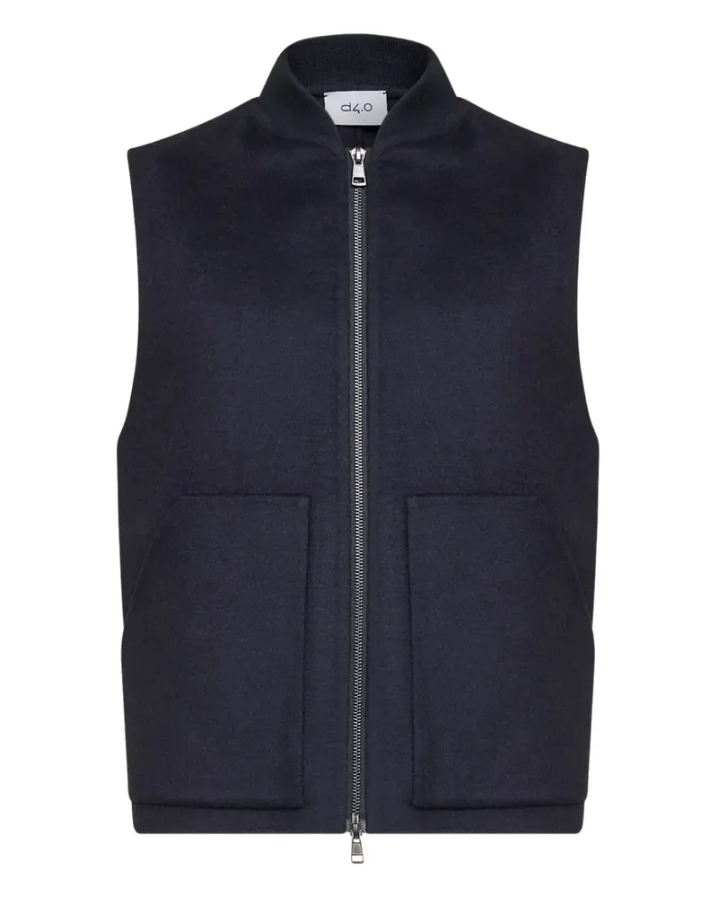D4.0 Weste aus Wolle - Blau Blau