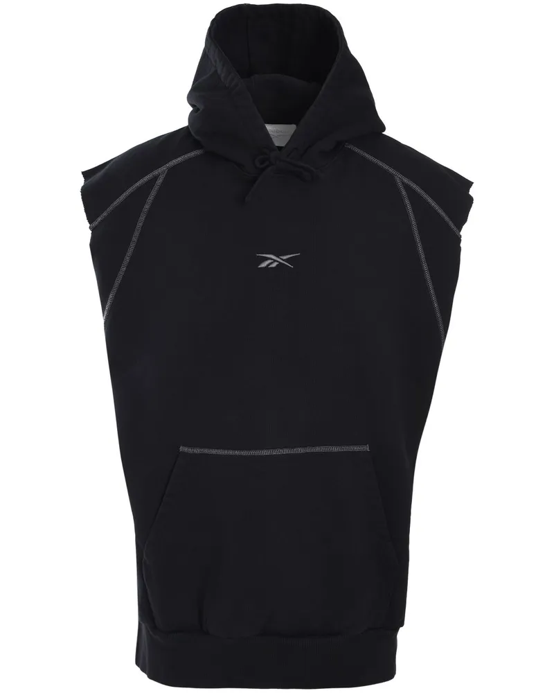 Reebok T-Shirt mit Kapuze - Schwarz Schwarz