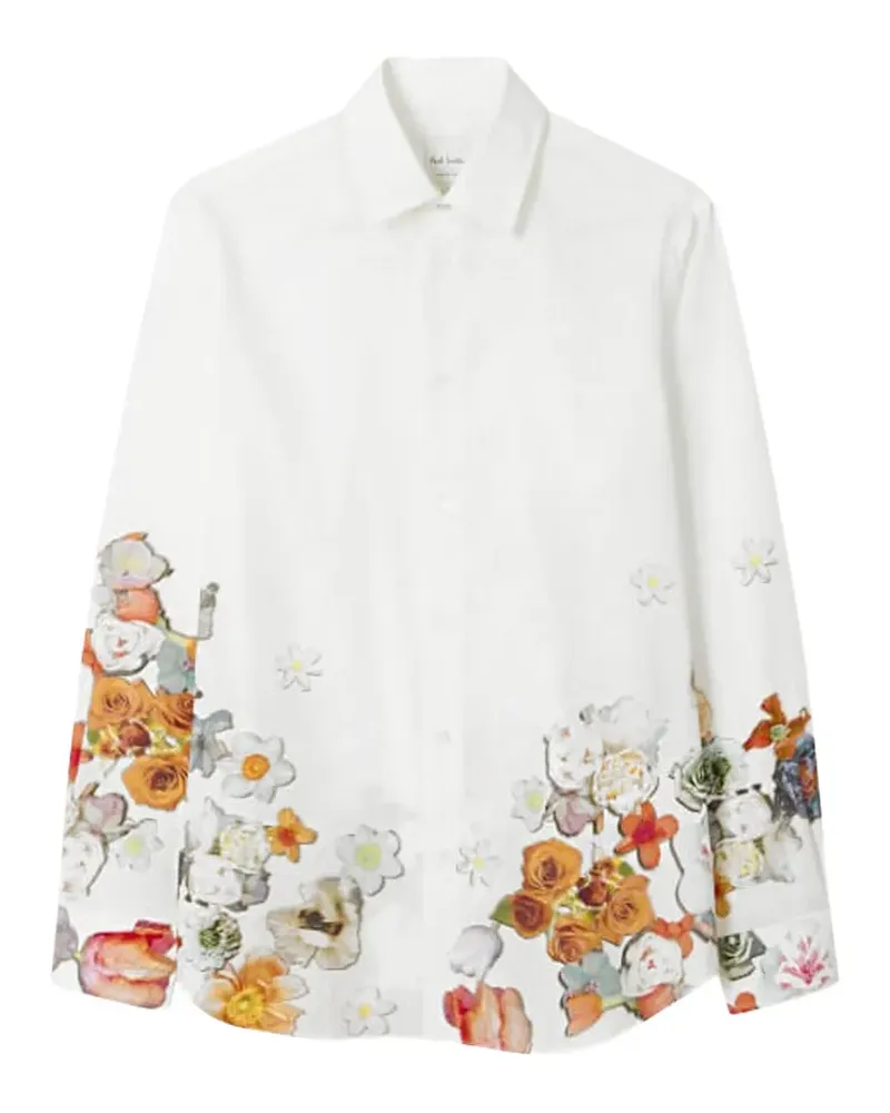 Paul Smith Regular-Fit Hemd mit Climbing Floral-Print - Weiß Weiß