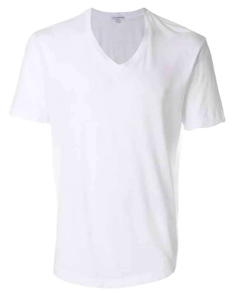 James Perse T-Shirt mit V-Ausschnitt - Weiß Weiß