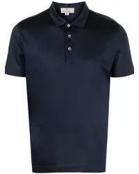 Canali Kurzärmeliges Poloshirt Blau