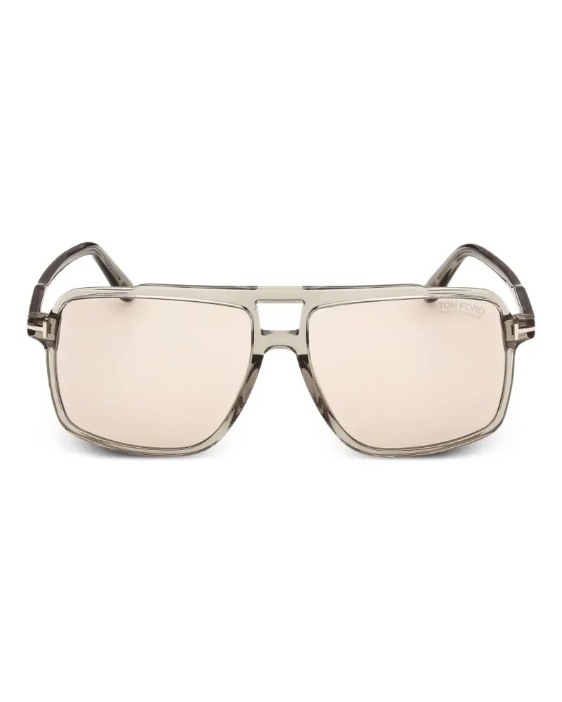 Tom Ford Kemp Sonnenbrille mit eckigem Gestell - Grau Grau