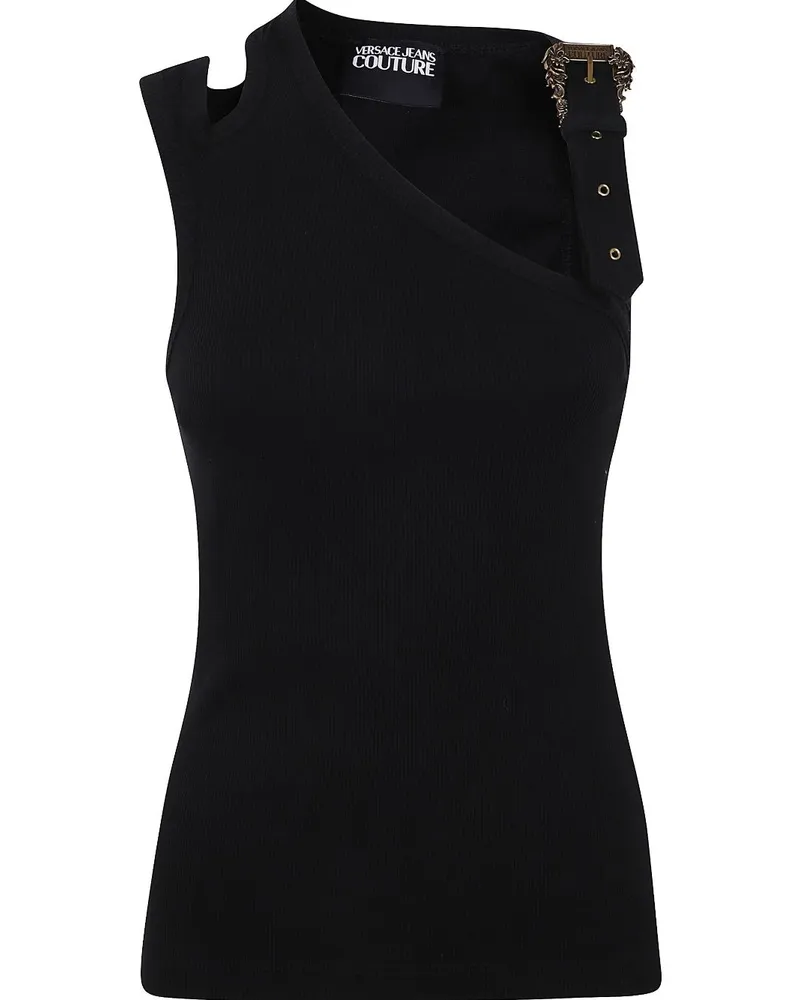 Versace Jeans Tanktop mit barocker Schnalle - Schwarz Schwarz