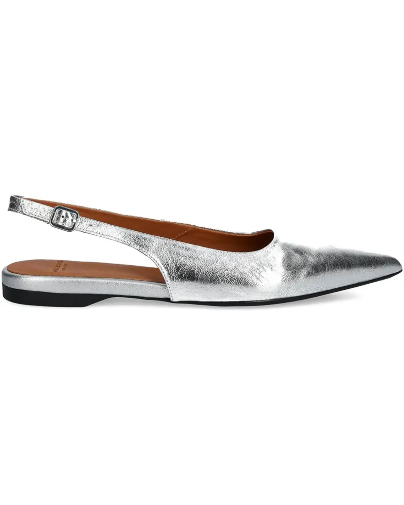 Vagabond Hermine Slingback-Ballerinas mit spitzer Kappe - Silber Silber