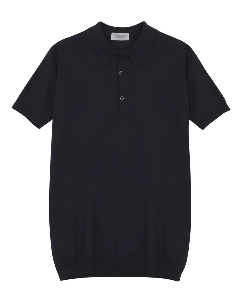 John Smedley Klassisches Poloshirt - Blau Blau