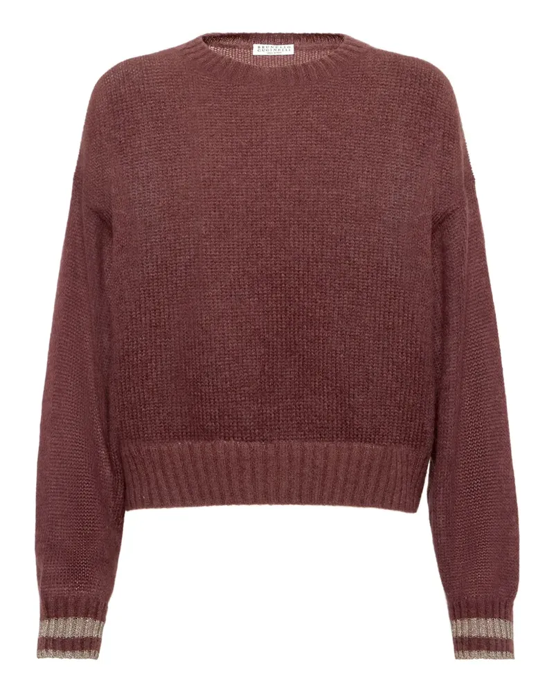 Brunello Cucinelli Pullover mit gerippten Details - Violett Violett
