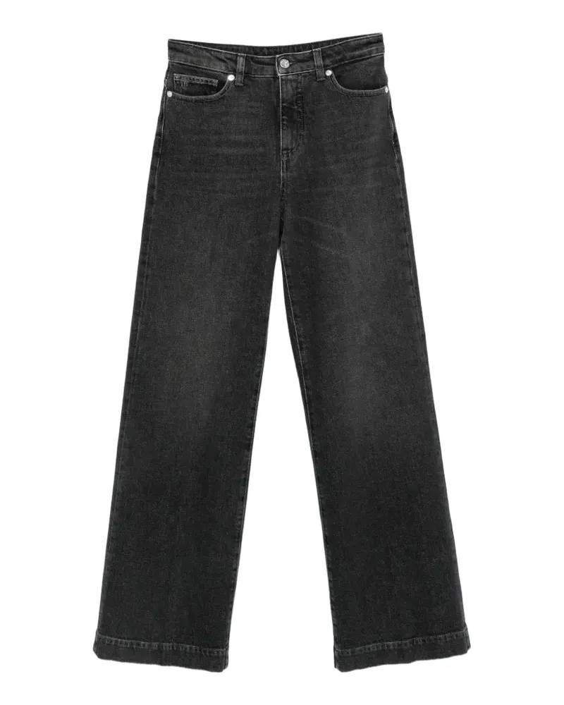 nine:inthe:morning Ausgeblichene Wide-Leg-Jeans - Grau Grau