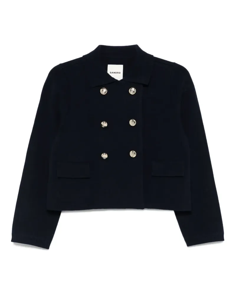 Sandro Doppelreihiger Cardigan - Blau Blau