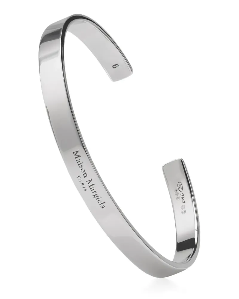 Maison Margiela logo reference cuff bracelet - Silber Silber