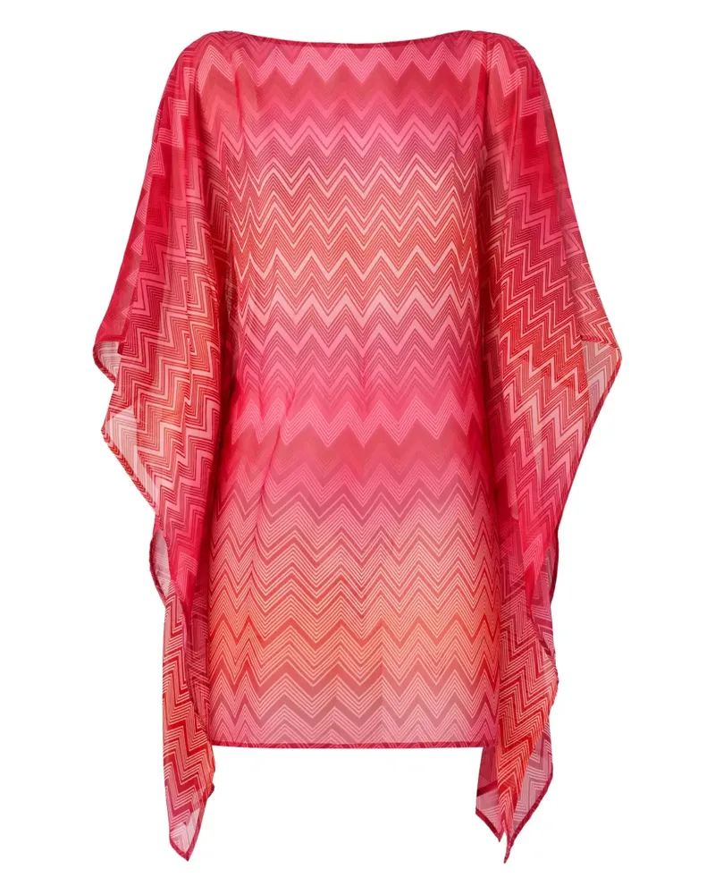 Missoni Strandkleid mit Zickzackmuster - Rosa Rosa