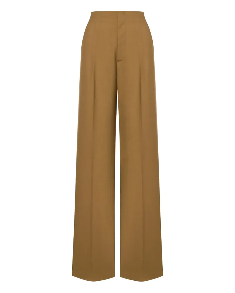 Alberta Ferretti High-Waist-Hose mit Falten - Braun Braun