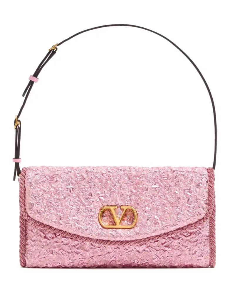 Valentino Garavani Kleine DeVain Schultertasche - Rosa Rosa