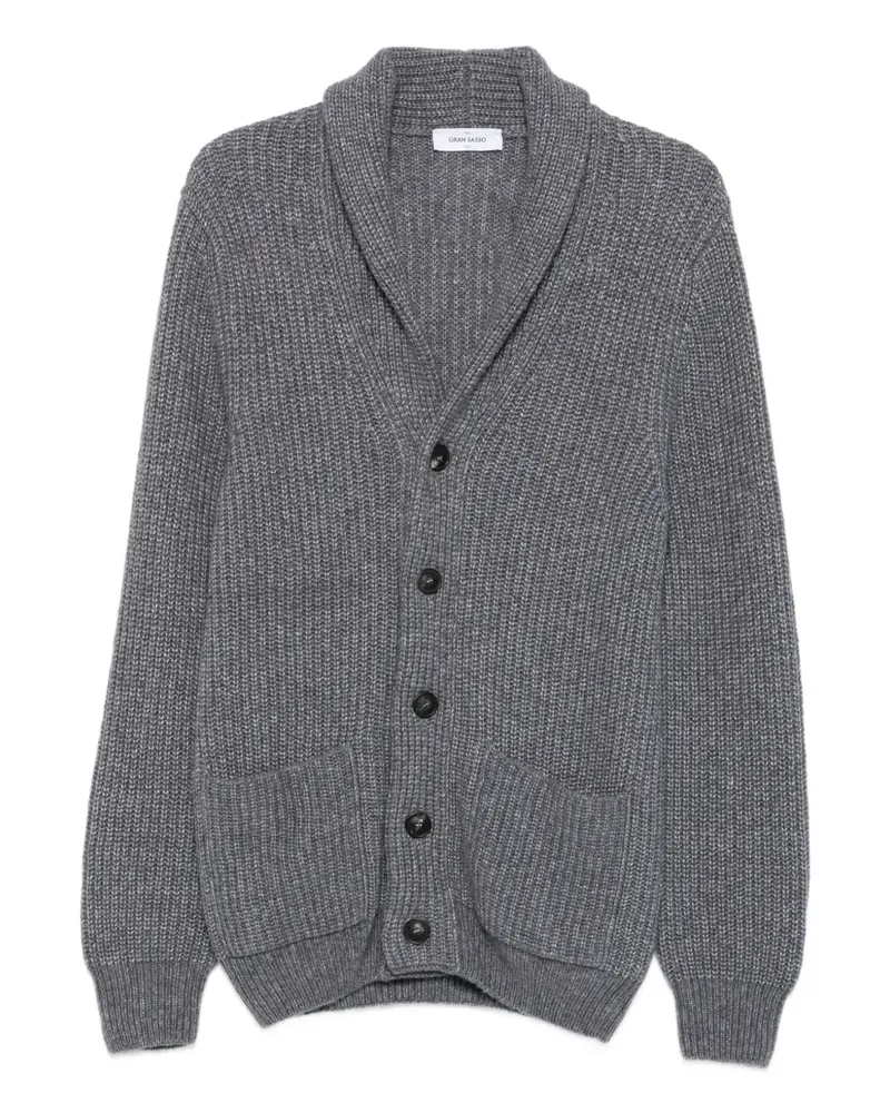 Gran Sasso Cardigan mit Schalkragen - Grau Grau