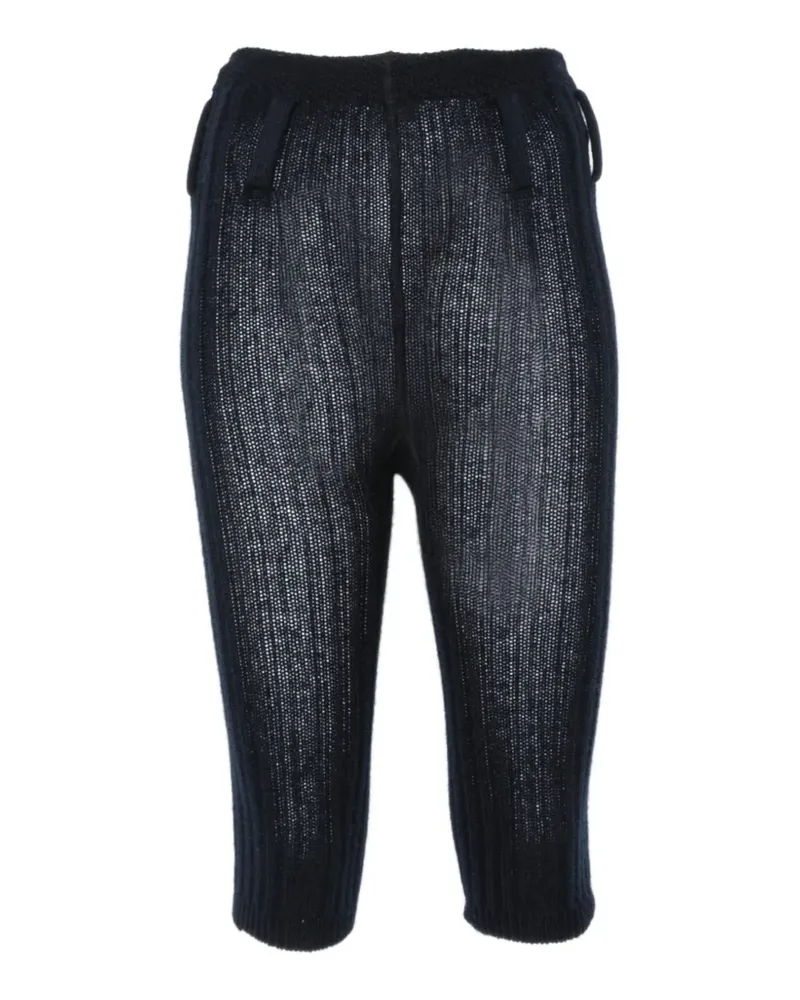 Prada Gerippte Shorts mit Gürtelschlaufe - Blau Blau