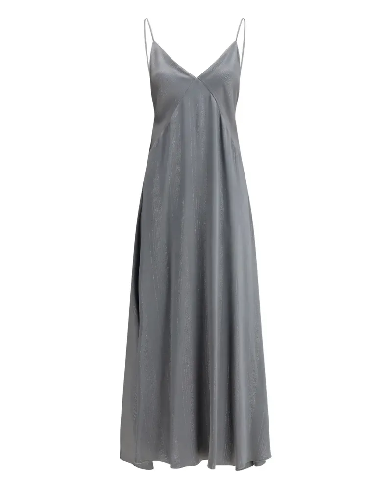 forte_forte Kleid mit Spaghettiträgern - Grau Grau