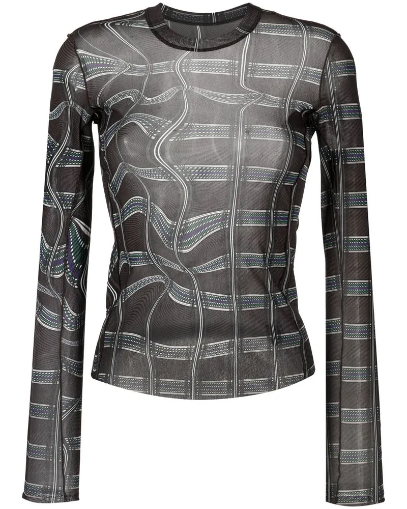 JNBY Oberteil mit abstraktem Print - Braun Braun