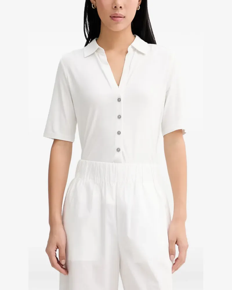 Marc O'Polo button-up short-sleeve T-shirt - Weiß Weiß