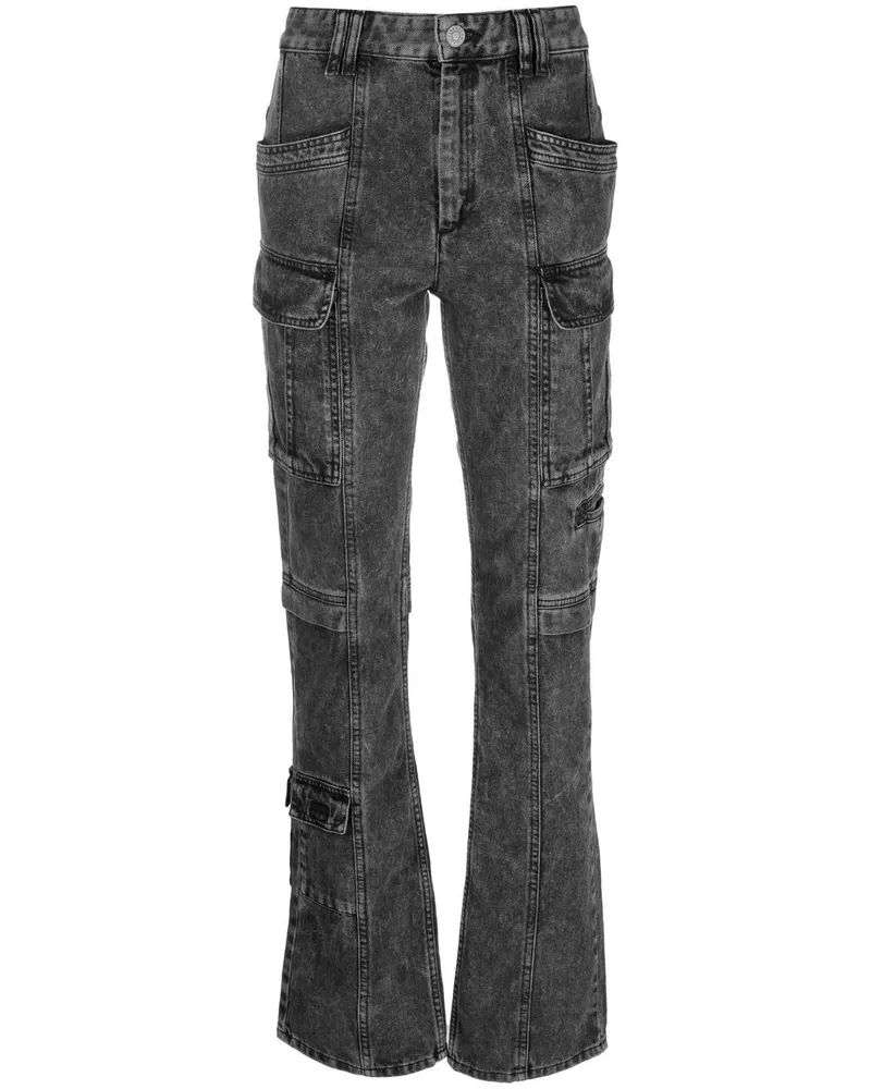 Isabel Marant Jeans in Distressed-Optik - Schwarz Schwarz