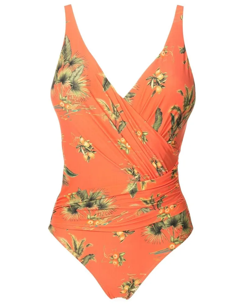 Lygia & Nanny Badeanzug mit Blumen-Print - Orange Orange