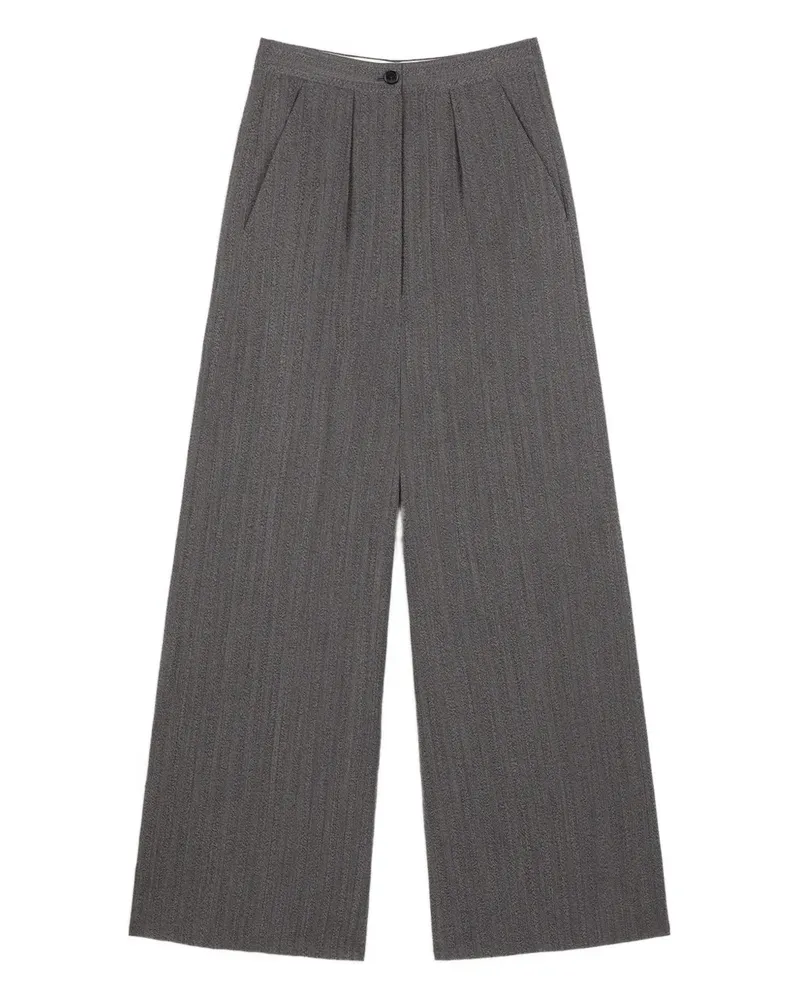 Ports 1961 Hose mit Fischgrätenmuster - Grau Grau