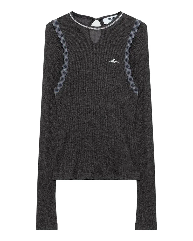 MSGM Langärmeliges T-Shirt - Grau Grau