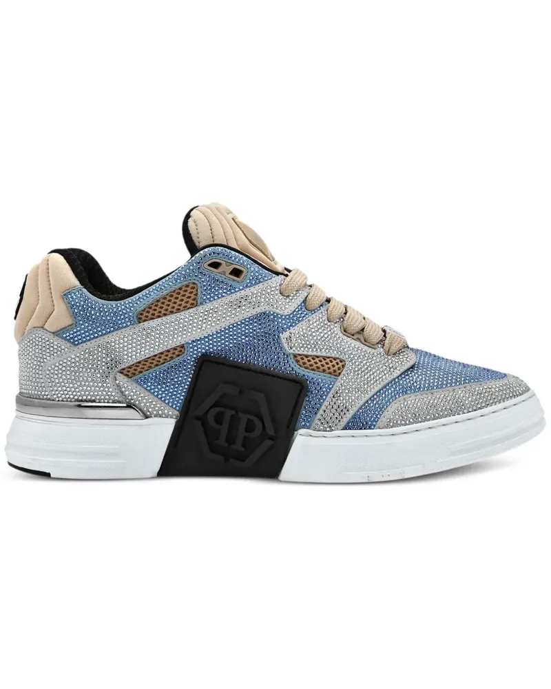 Philipp Plein Mix Sneakers mit Logo-Patch - Blau Blau