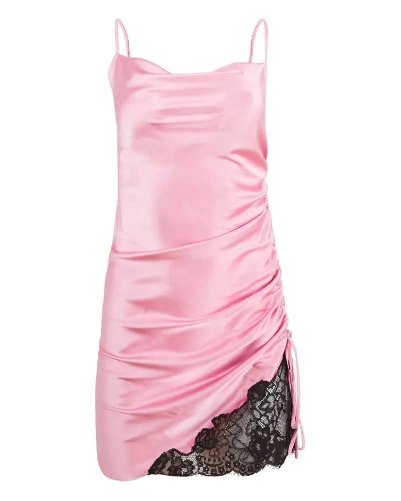 Fleur Du Mal Kleid aus Seidensatin - Rosa Rosa