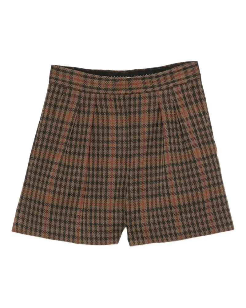 Max Mara Shorts mit Karomuster - Braun Braun