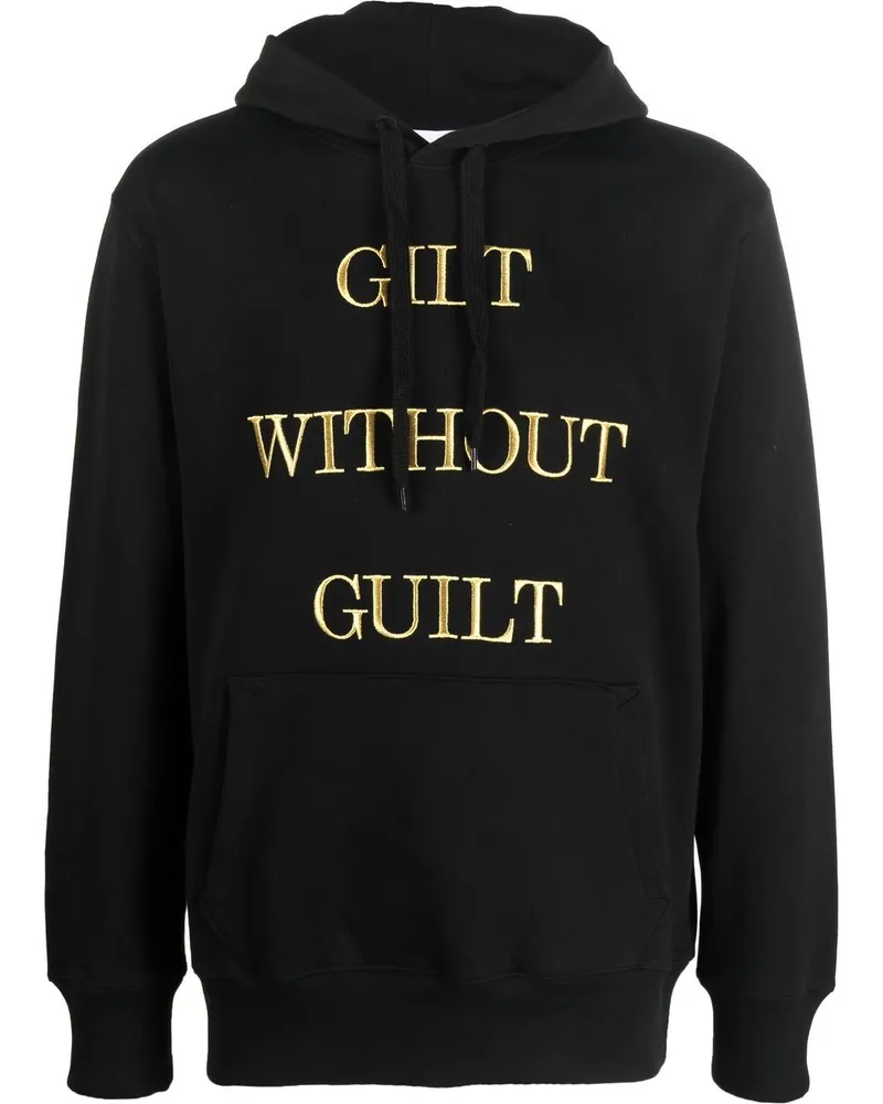 Moschino Hoodie mit Slogan-Stickerei - Schwarz Schwarz