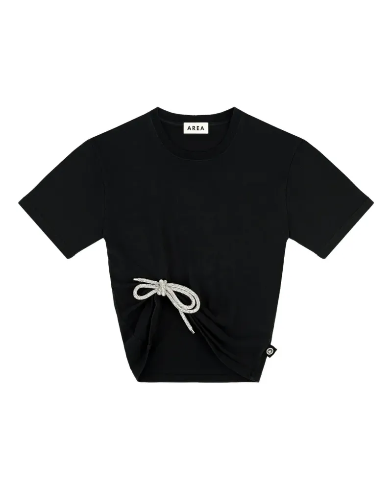 Area crystal-embellished knot T-shirt - Schwarz Schwarz