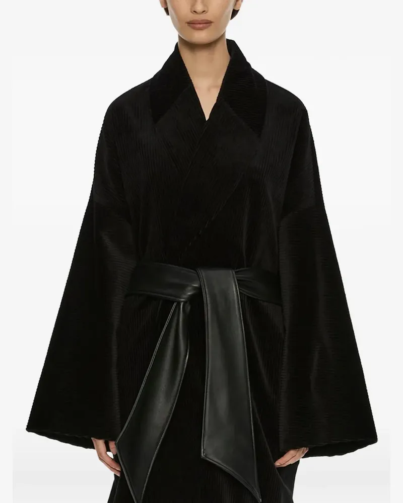 Christopher Esber Manor belted corduroy coat - Schwarz Schwarz