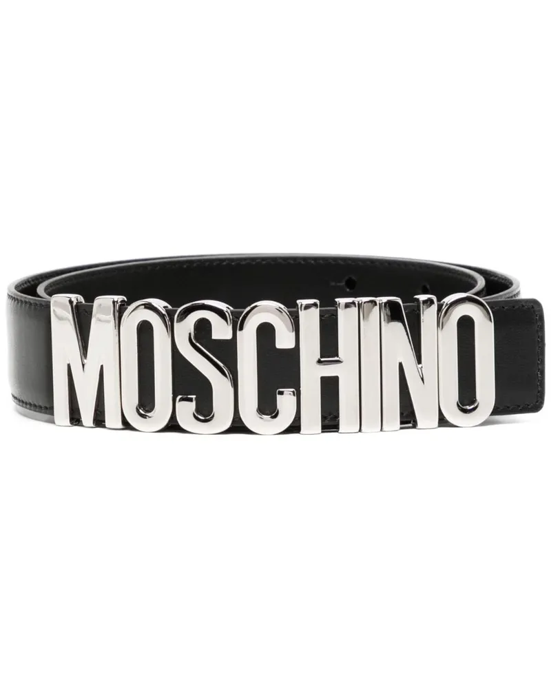 Moschino Loafer mit Logo - Schwarz Schwarz