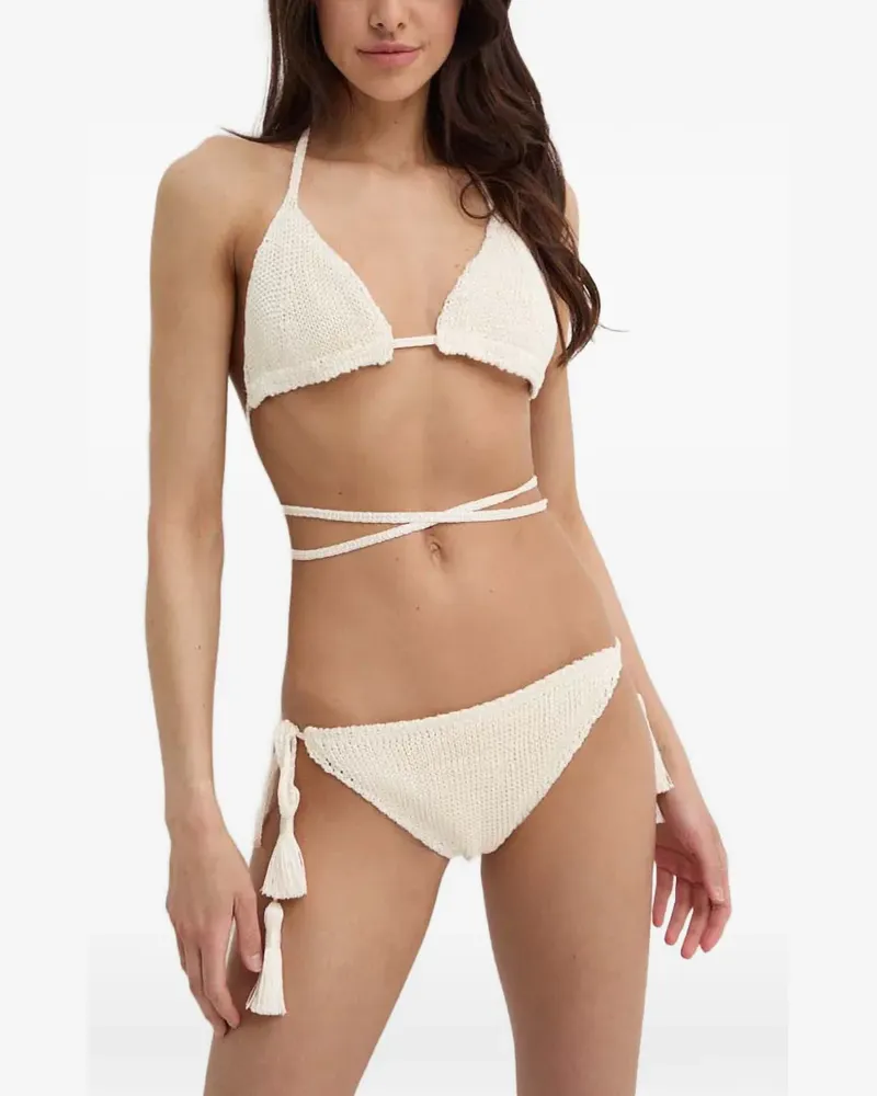 Luisa Spagnoli Bikini mit Quasten - Weiß Weiß