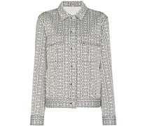 4G Jacquard-Jeansjacke - Weiß