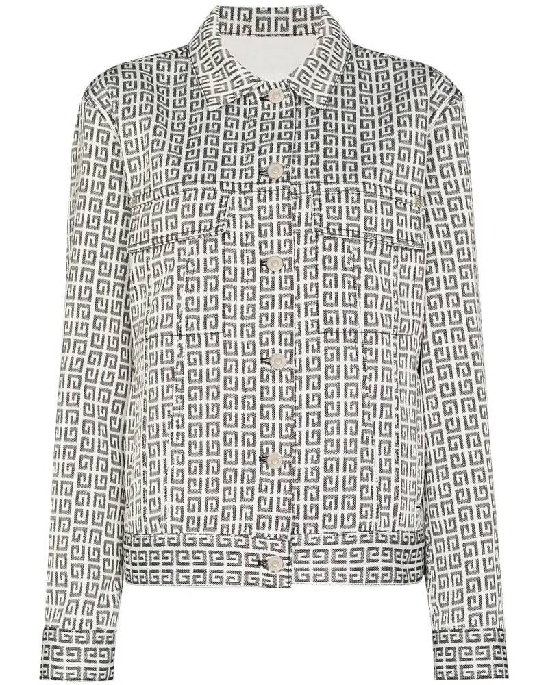 Givenchy 4G Jacquard-Jeansjacke - Weiß Weiß