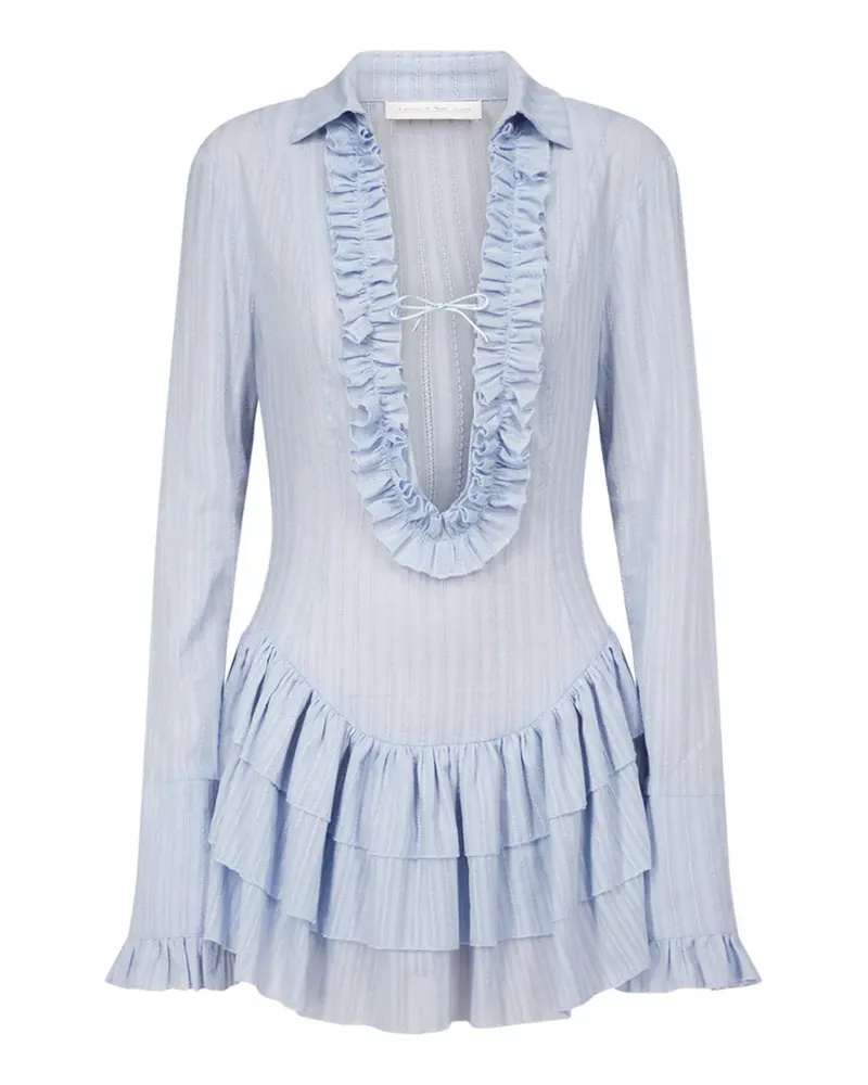 Ludovic de Saint Sernin Dolce ruffled mini dress - Blau Blau