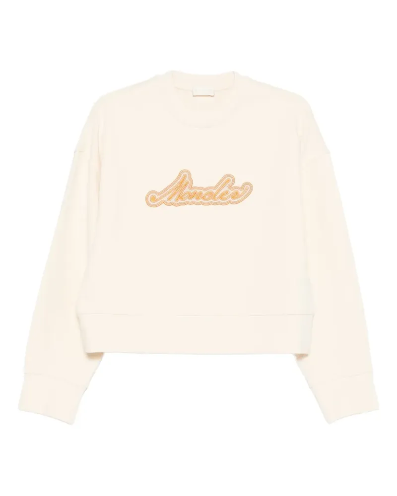 Moncler Sweatshirt mit Logo-Applikation - Nude Nude