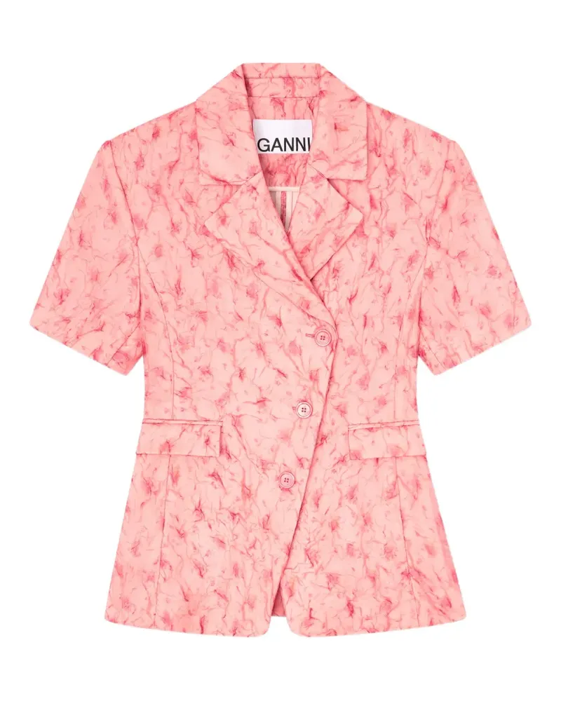 Ganni Doppelreihige Jacke - Rosa Rosa