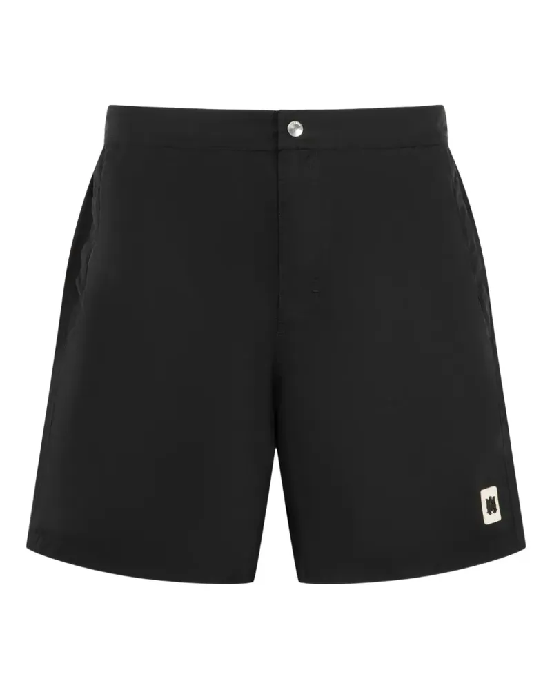 Amiri logo-patch swim shorts - Schwarz Schwarz