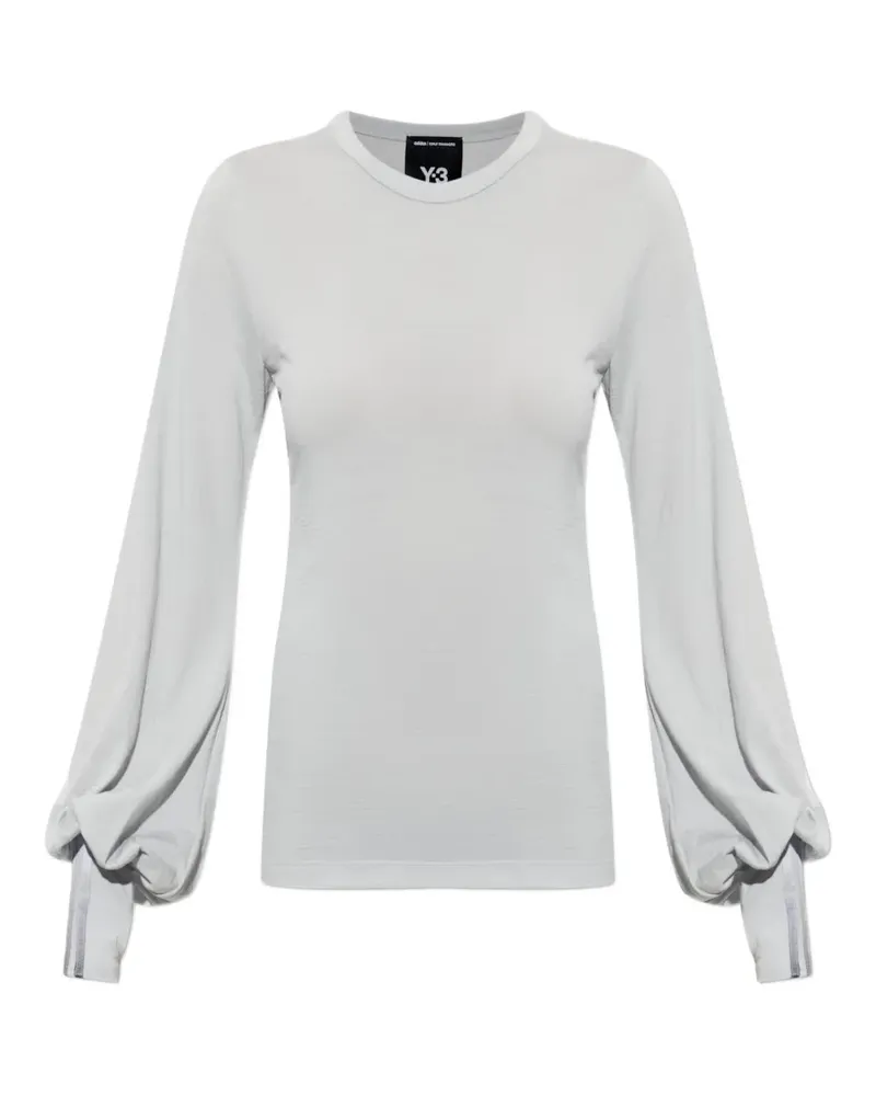 Y-3 balloon-sleeve wool top - Grau Grau