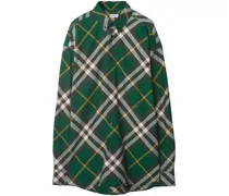 Kariertes Hemd mit Ritteremblem-Stickerei - Grün