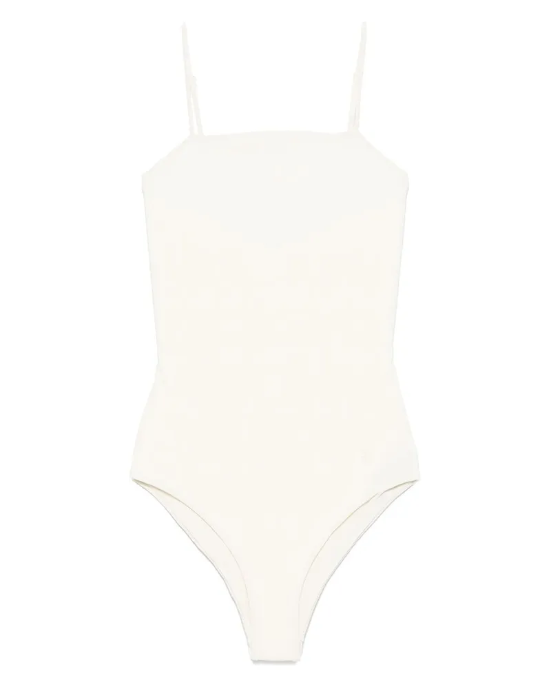 Jil Sander Badeanzug mit Logo-Stickerei - Nude Nude