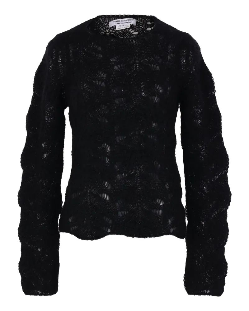 Comme des Garçons open-work long-sleeve sweater - Schwarz Schwarz
