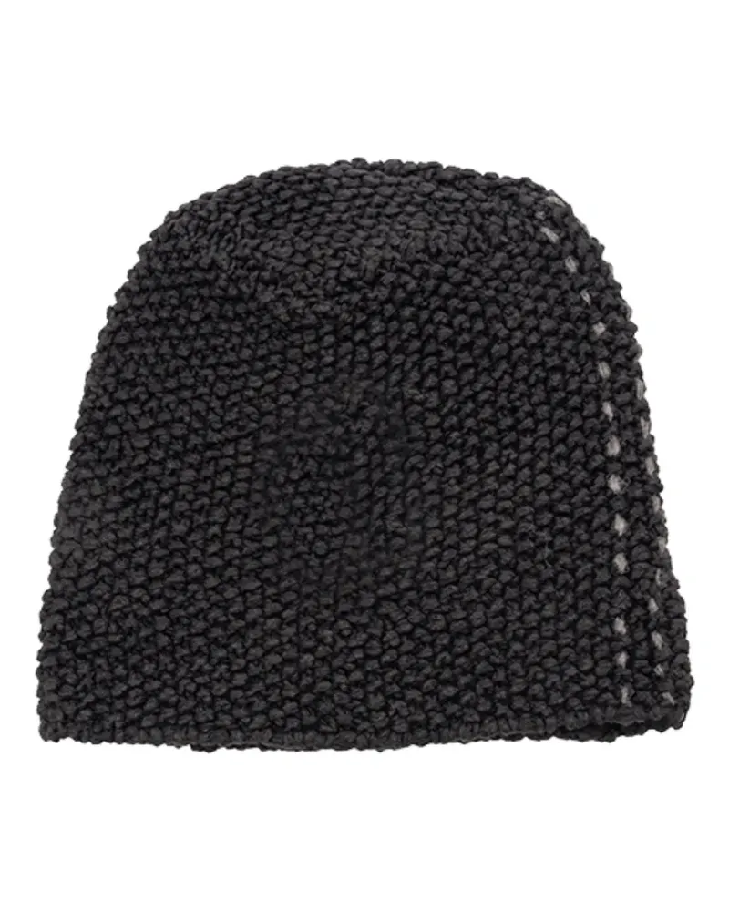 The Viridi-anne Beanie aus Baumwolle - Schwarz Schwarz