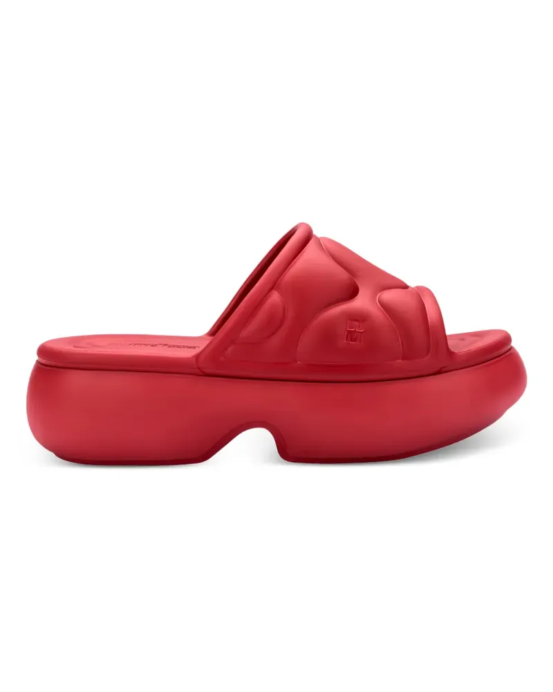 Melissa Free Puff Plateau-Pantoletten - Rot Rot