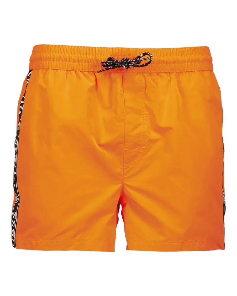 Guess logo-tape drawstring swim shorts - Orange Orange