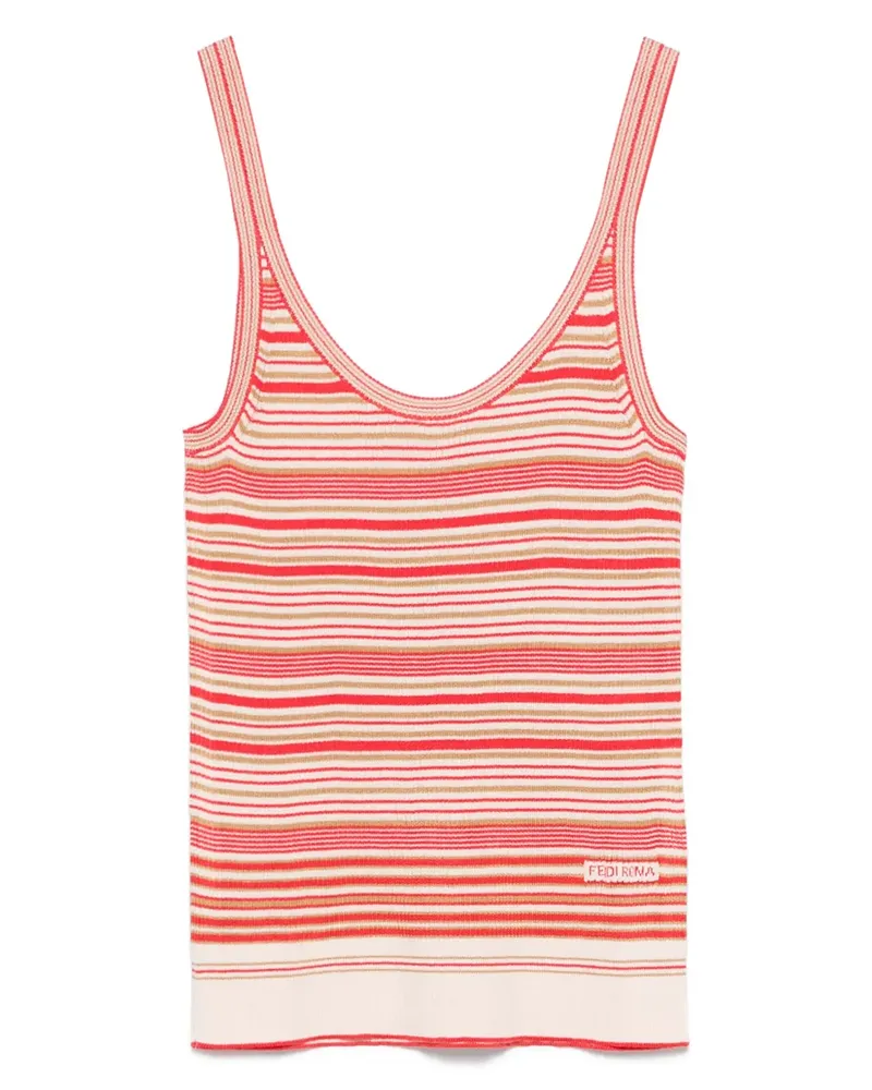 Fendi Gestreiftes Trägershirt - Rot Rot